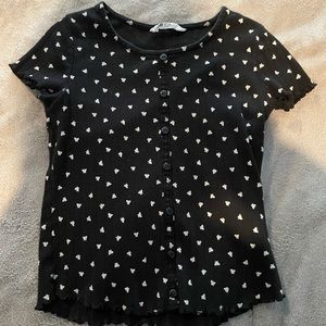 H&M kids black butterfly top